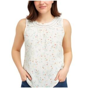 41 Hawthorn Eliee Sleeveless Lace Floral Blouse Multicolor NWT Size Large